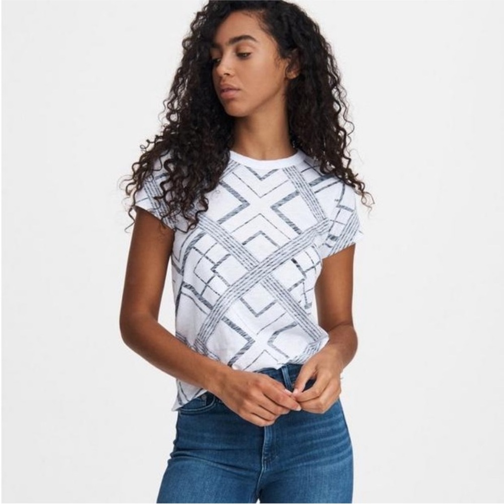 rag & bone • Allover Scarf Tee Size Medium